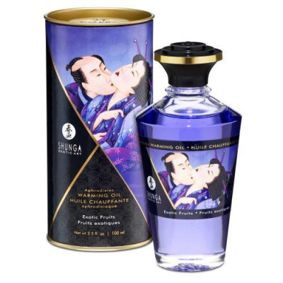 Shunga Aphrodisiac Warming Oil Exotic Fruits afrodiziakálny hrejový olej s exotickou vôňou 100 ml