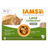IAMS Advanced Nutrition Senior 7+ Land Collection v želé - výhodné balenie: 24 x 85 g (3 druhy)