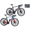 Bicykel závodný 20,5 cm kov - mix farieb (čierna, modrobiela, červenomodrá)