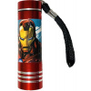 EUROSWAN Dětská hliníková LED baterka Avengers red Hliník, Plast, 9x2,5 cm