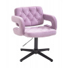 LuxuryForm DESIGN Kozmetické kreslo ADRIA VELUR na čiernom kríži - levanduľa