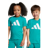 Detské bavlnené tričko adidas zelená farba, s potlačou, JW2415 122