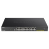 D-Link DGS-1250-28XMP 28-port Gigabit Smart PoE Switch, 24x GbE PoE+, 4x SFP+, PoE 370W DGS-1250-28XMP/E