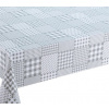 PVC obrus v šírke 140cm - celá rolka 20 metrov - motív 214 Kockovaný sivý
