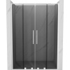 Mexen Velar L Duo sprchové dvere posuvné 160 cm, grafit, biele - 871-160-003-42-20