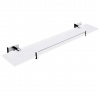 Nimco Keira Polica s ohrádkou, 60 cm, matované sklo/chróm KE 22091BX-60-26