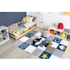 styldomova Detský modrý koberec PETIT Pirát 140x190 cm