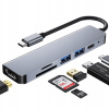 6v1 Hubový adaptér USB-C HDMI SD/TF USB 3.0 MacBook