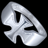 Silver.ag Prsteň strieborný, kríž R2884