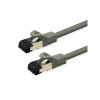 S/FTP (PiMF) Patchkábel LSOH 3m cat.8, sivý, Cu, 40GBit/s, 2000Mhz
