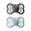 BIBS Supreme cumlíky z prírodného kaučuku 2ks - veľkosť 2 - Iron / Baby Blue