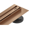 Mexen Flat 360° Slim sprchový žľab 110 cm, medená matná, 1C41110