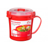 Sistema Hrnček na polievku Microwave medium soup mug 656 ml, červená