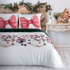Eurofirany Vianočné obliečky 220x200 cm mikrovláknové, biele a ružové