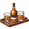 CUKROVÁ TLAČ Opłatek na Tort Cukrová hmota Whisky Burbon + MENO