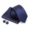 Úzka kravata, elegantná Jacquardová sada Paisley úzka červená, námornícka modrá, modrá, ružová, sivá, multi -ladared (Nastavte Jacquard TIE + Pocket Square + Cufflinks Height 24H)