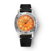 Nivada Grenchen Depthmaster Numerals Orange - Black Leather White Stitching + 5 rokov záruka a darček ZADARMO