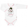 Baby Nellys Body dlhý rukáv Moje prvé Vianoce, Snehuliak, biele, 56 (1-2m)