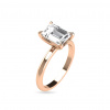 iZlato Forever Obruč z ružového zlata solitaire pre 2ct diamant Imani, 14K CSTM7R-200