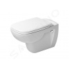 Duravit D-Code Závesné WC, Rimless, doska SoftClose, biela 45700900A1
