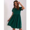 Tmavozelené šaty DITA s krátkym rukávom RV-SK-5672.03P-dark green L