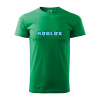 Sablio Tričko s potlačou ROBLOX modrý text - zelené L