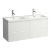 Laufen Lani skrinka 118x45x51.5 cm závesná kúpeľňová skrinka pod umývadlo biela H4035741122611