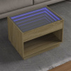 Nočný Stolík S Nekonečnými Led Čierny 50X50X