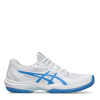 Asics Game Ff Clay/Oc Tennis Shoes Womens White/Blue 4 (37)