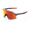 100% S3, okuliare - Matte Gunmetal - HiPER Red Multilayer Mirror Lens