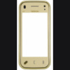 Přední kryt Nokia N97 mini Gold zlatý dotyková deska