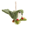 EUROFIRANY VIANOČNÁ DEKORÁCIA BIRDIE SADA 12KS 6X17 CM ZELENÁ