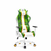 Detské kreslo Diablo Chairs Craft, zelená a biela (Kido by Diablo X-one 2.0 Craft Edition otočná písacia stolička pre deti)