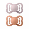 BIBS Supreme symetrické cumlíky zo silikónu 2ks - veľkosť 2 Pink Plum / Peach