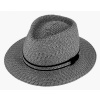 Fiebig - Headwear since 1903 Letný čierny fedora klobúk od Fiebig - Traveller Toyo Veľkosť: 59 cm (L)