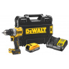 DCD800E1T DeWALT 18V AKU BEZUHLÍKOVÁ VRTAČKA/ŠROUBOVÁK , 1 X 1,7 AH BATERIE POWERSTACK, NABÍJEČKA, KUFR T-STAK