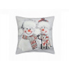 Forbyt Vánoční povlak Dva sněhuláci 3D CYHA7370MW 40x40 cm