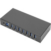 Digitus DA-70258-1 7 portů USB 3.0-hub pre priemyselné použitie, kovový ukazovateľ, so stavovými LED, pre vnútorné a vonkajšie použitie, možné ovládať; DA-70258-1