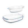 Misa zapekacia sklenená 2ks 700 ml + 2000 ml