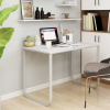 vidaXL Počítačový stôl biely 110x60x73 cm drevotrieska - Biela - 254623-270418
