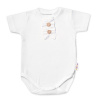 Baby Nellys Dojčenské rebrované body s gombíkmi kr. rukáv, Girl - biele, veľ. 80 Baby Nellys