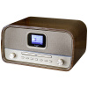 soundmaster DAB970BR1 DAB970BR1 stolný rádio, DAB+, FM, AUX, Bluetooth, CD, USB, s USB nabíjačkou, vr. diaľkového ovládania, funkcia alarmu, hnedá; DAB970BR1