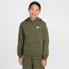Nike Sportswear Club Fleece Big Kids' Pullover Hoodie MEDIUM OLIVE/WH 9-10 rokov