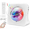 AUX USB FM rádio Biely MP3 Prenosný CD prehrávač Bluetooth reproduktor