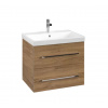 Villeroy & Boch Avento Umývadlová skrinka, 63x51x45 cm, 2 zásuvky, Oak Kansas A89000RH