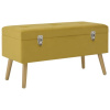 Lavica s úložným priestorom 80 cm horčicovo-žltá zamat-ForU-329930