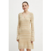 Šaty Guess NELLIE béžová farba, mini, priliehavé, W5GK48 Z3E22 W5GK48.Z3E22 M