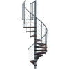 Minka STAIRS Kombinované točité schodisko Venezia Smart orech/sivá pr. 140 cm