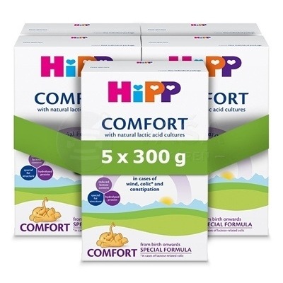 HiPP Comfort MULTIPACK Špeciálna dojčenská výživa (od narodenia) 5x300 g dojčenské mlieko v prášku