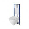 Cersanit B600 TechLine Podomietkový SET+WC závesné MILLE+sed.antib.DP SC+tlačítko chr.lesk S701-629